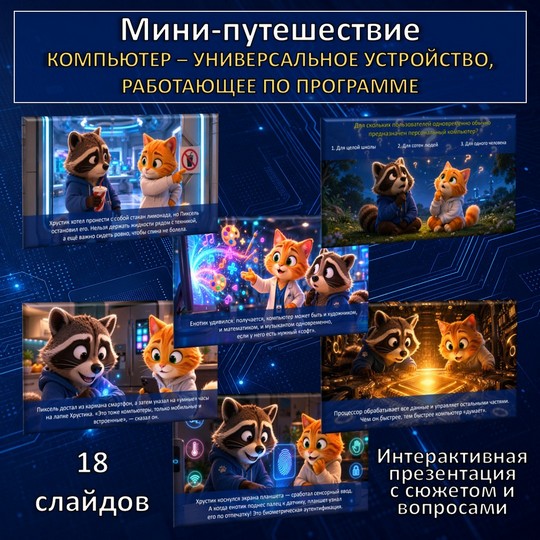 Мини-путешествие по теме «Компьютер – универсальное вычислительное устройство, работающее по программе. Техника безопасности и правила работы на компьютере»