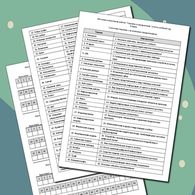 Итоговая контрольная работа «Термины и определения» за весь 9 класс